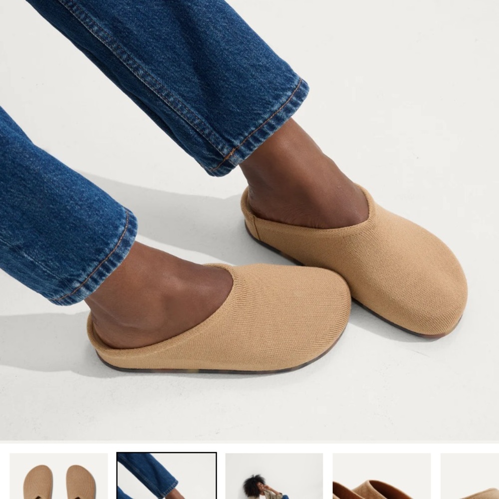 Rothy's Tan and Brown Slip-On Shoes